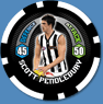 2009 Topps AFL Chipz Common Scott PENDLEBURY (Coll)