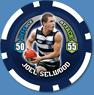 2009 Topps AFL Chipz Common Joel SELWOOD (Geel)