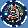 2009 Topps AFL Chipz Common Matthew STOKES (Geel)