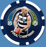 2009 Topps AFL Chipz Common Paul CHAPMAN (Geel)