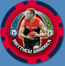 2009 Topps AFL Chipz Common Matthew WARNOCK (Melb)